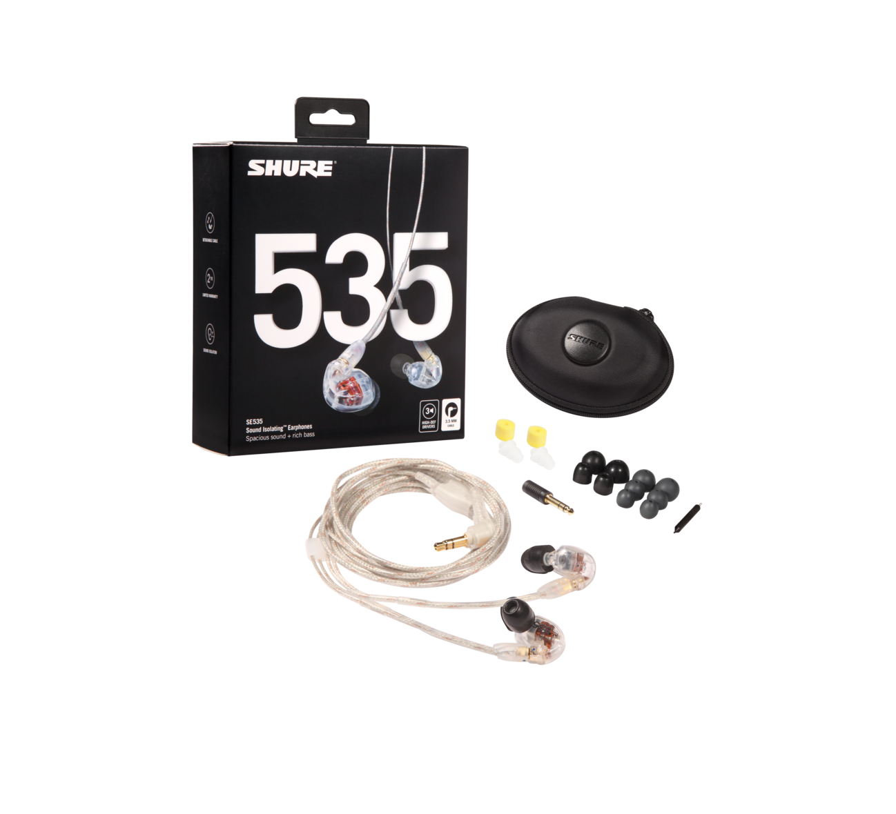 Shure SE215SPEPL+UNI-EFS PRO Wired Earbuds, Professional Sound